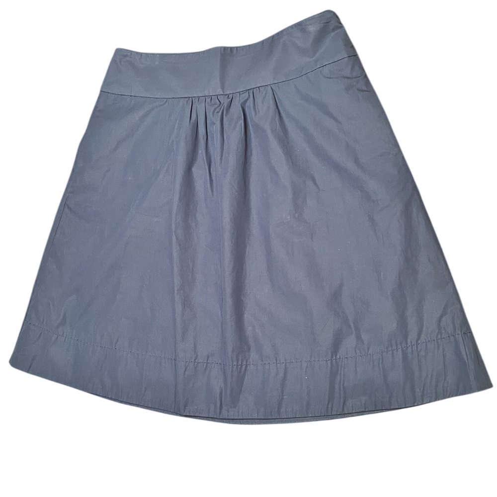 J. Crew Navy Blue Midi A-Line Skirt Size 4 - Picture 2 of 8